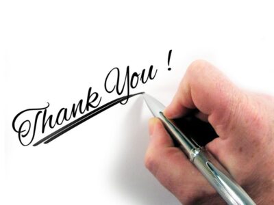 Handwritten thank you note for your boss