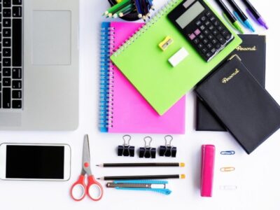 A sample of office supplies for small businesses.