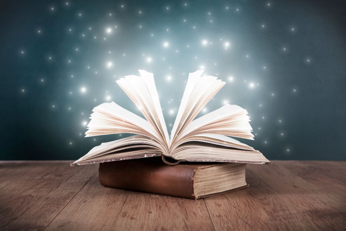 A book with it's pages flying around.