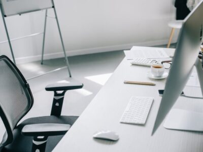 An example of an office chair for small spaces.