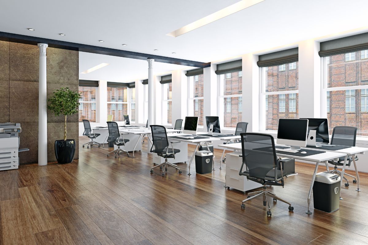 A picture of one of the modern office design trends.