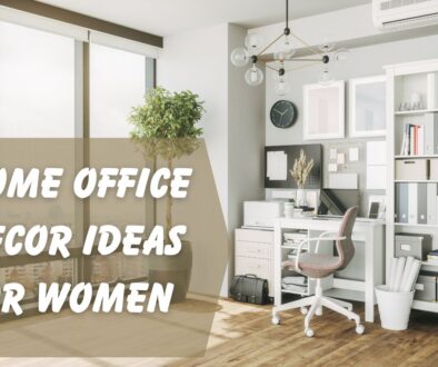 A home office that has decor suitable for women.