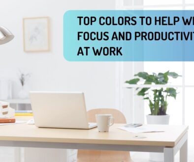 The office has colors that help employees gain focus and boost productivity.
